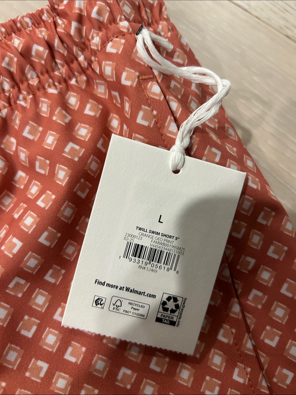 Rails Men’s Red Patterned Swim Trunks - Picture 4 of 6